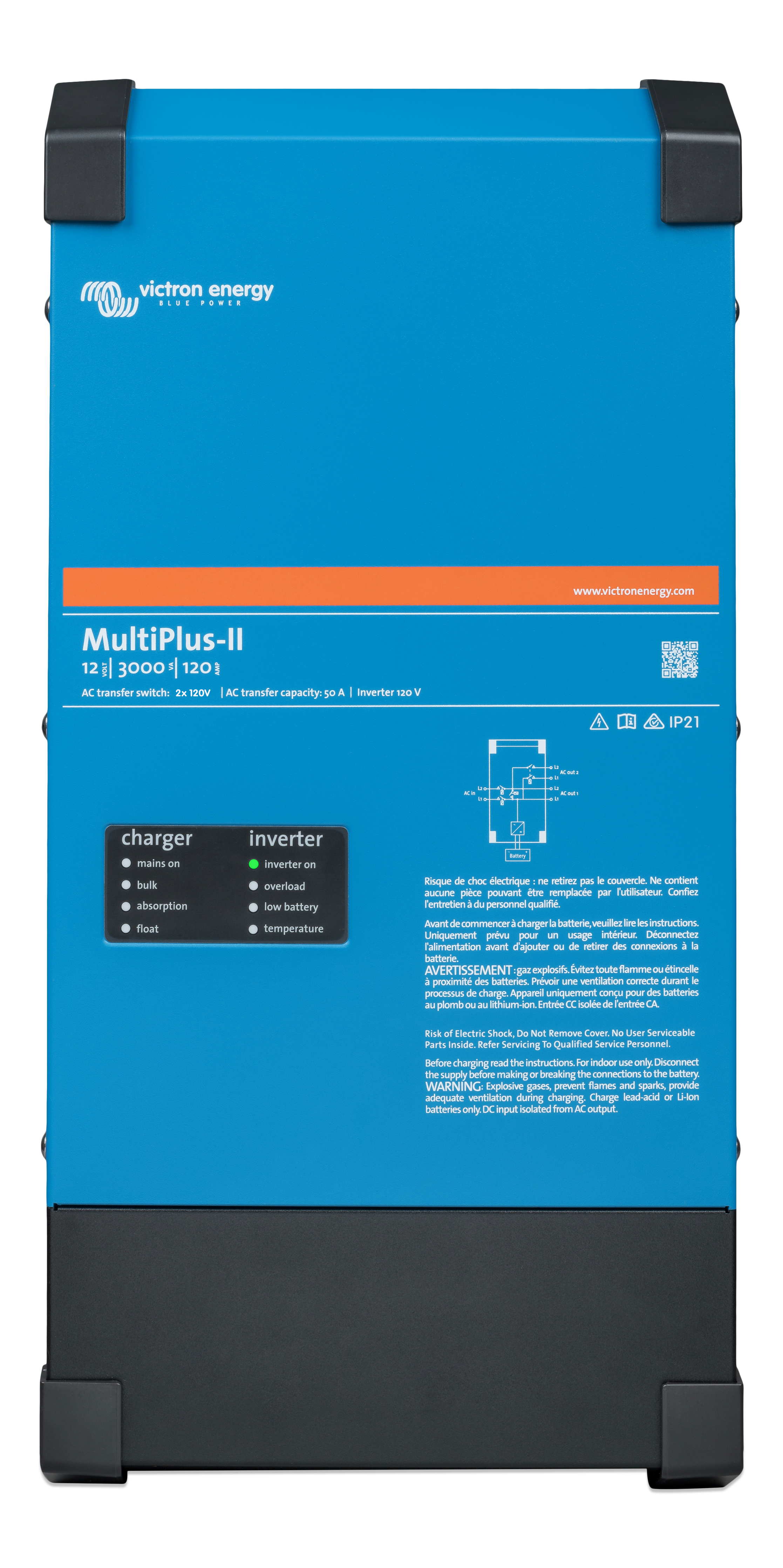 Victron Multiplus-II 12/3000 120-50 2x120V
