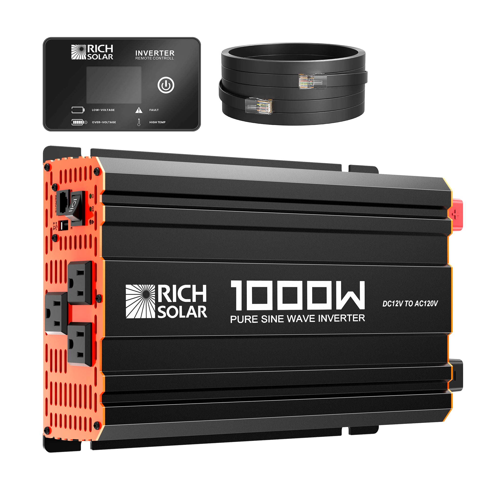 NOVA PURE 1K — 1000 Watt (1kW) 12 Volt Industrial Pure Sine Wave Inverter