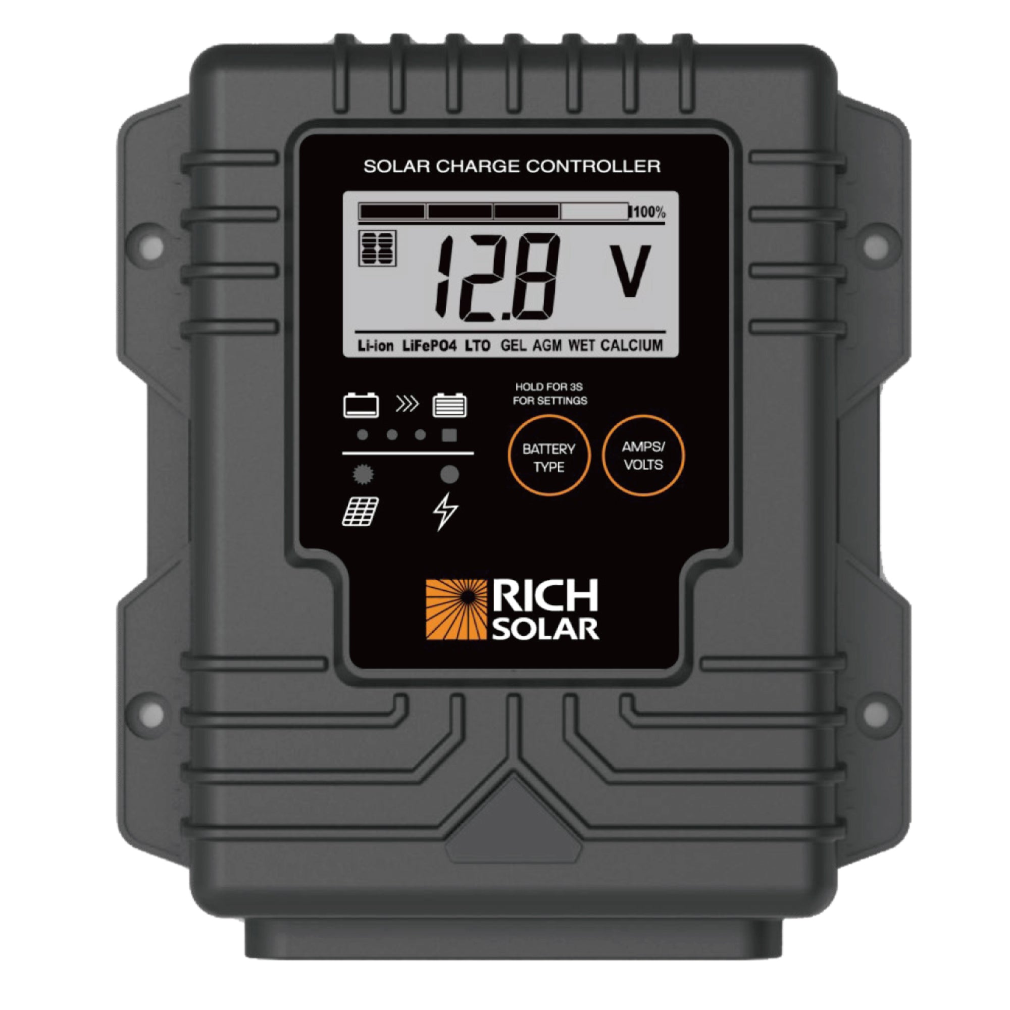 BRAVO Waterproof 20 — 20 Amp Waterproof PWM Solar Charge Controller