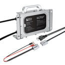 48V (57.6V) Waterproof LiFePO4 Charger — 20A / 25A, 100-240V AC, 8-in-1 Protection, Fan-Cooled