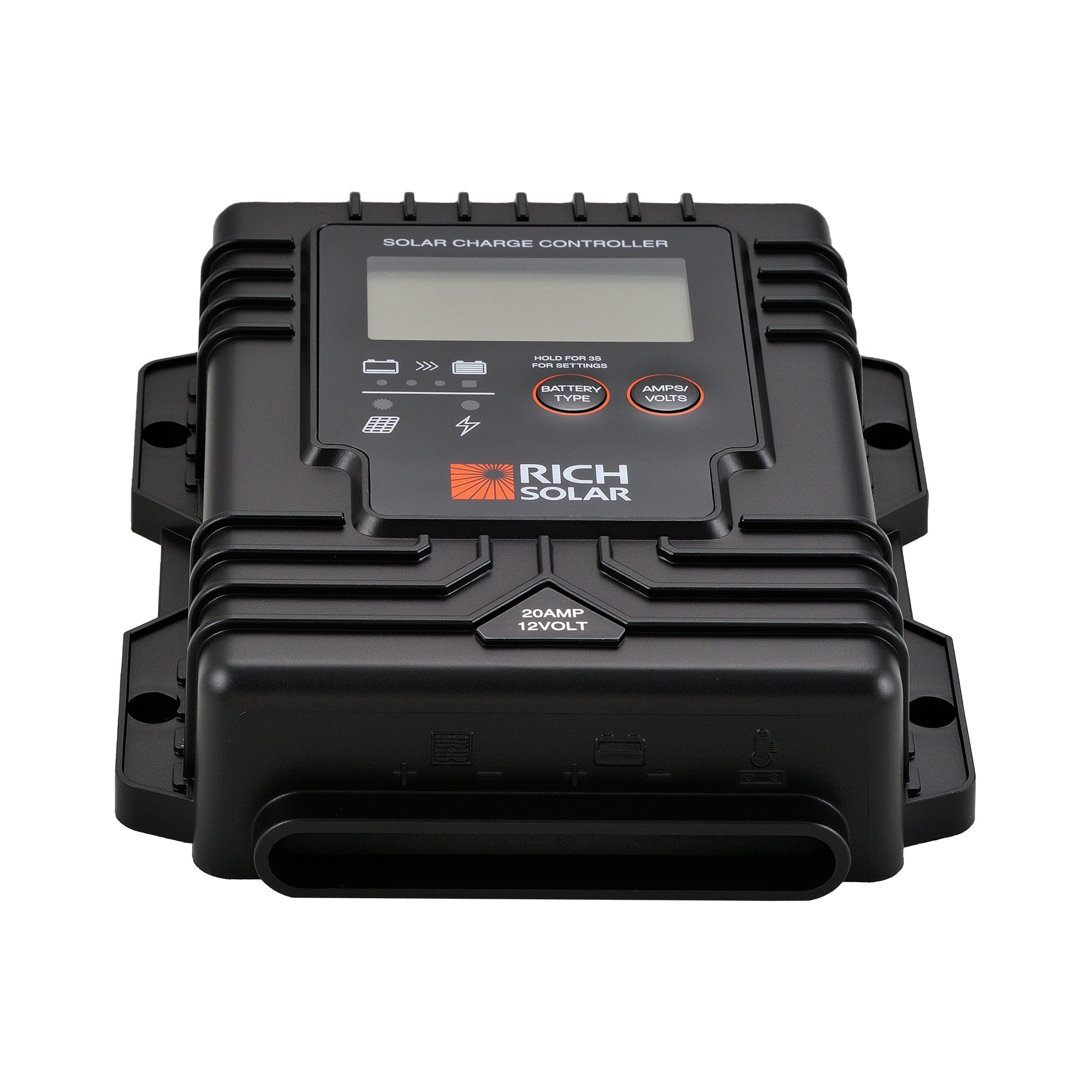 BRAVO Waterproof 20 — 20 Amp Waterproof PWM Solar Charge Controller
