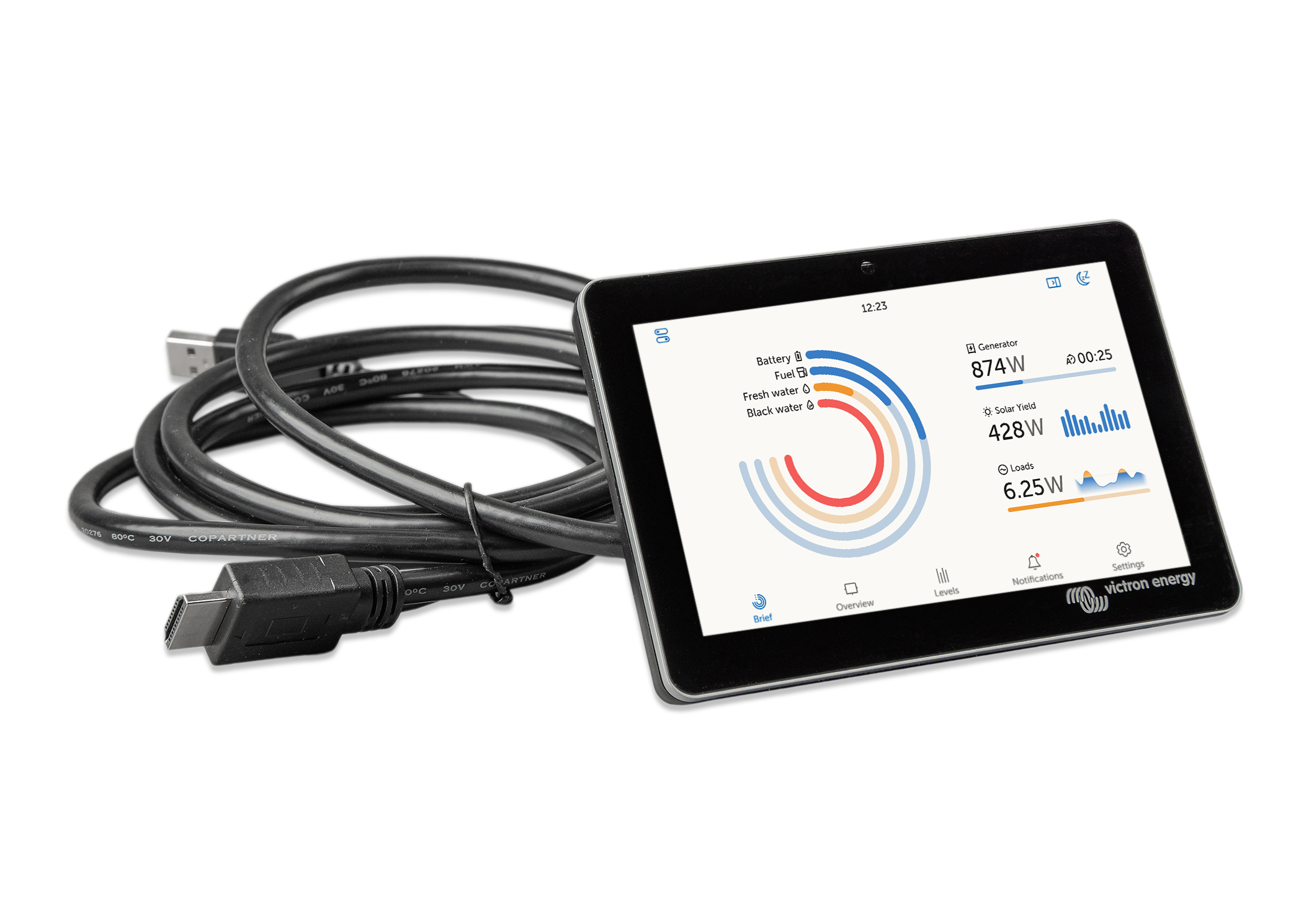 Victron GX Touch 50 with cable — Venus OS New UI (GUI v2)