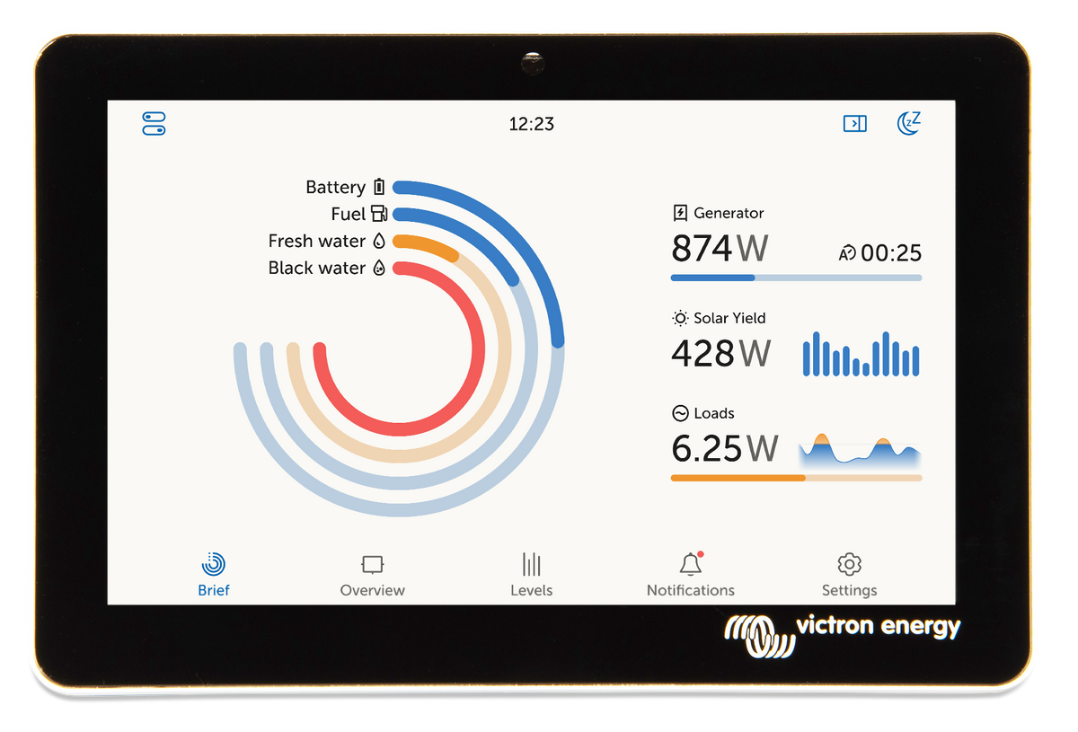 Victron GX Touch 50 — Venus OS New UI (GUI v2)