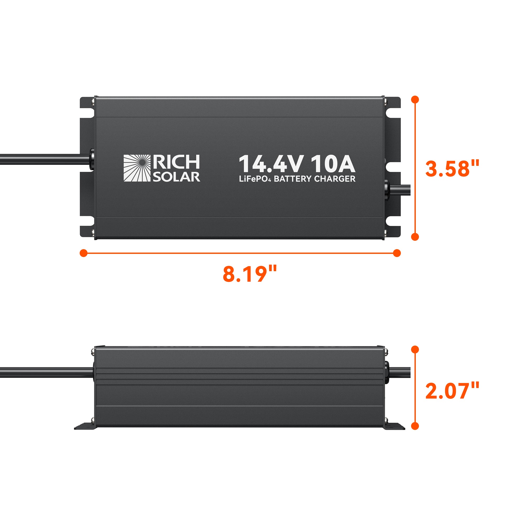 12V(14.6V) 10A — 100-240VAC — 12V LiFePO4 Battery Charger