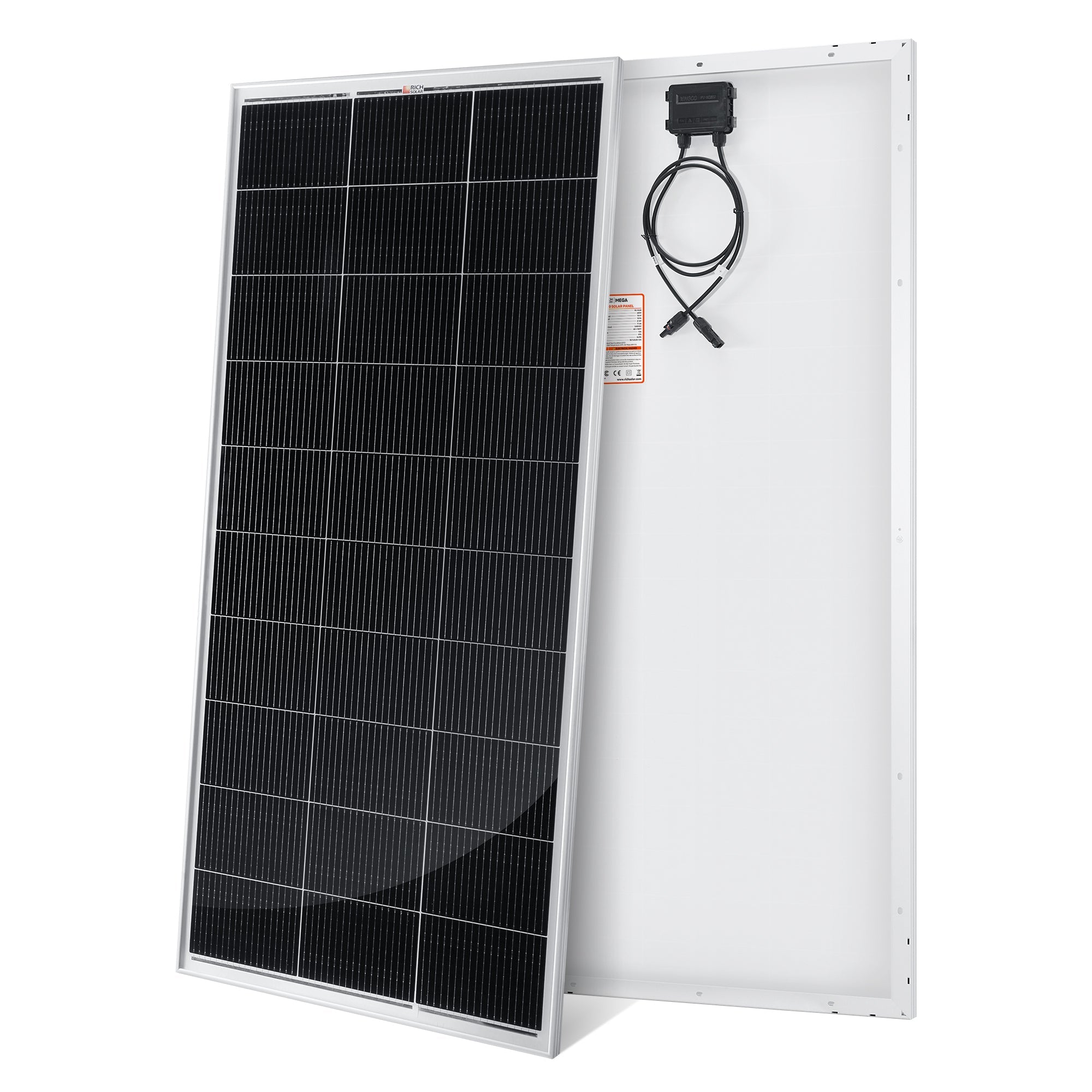 MEGA 200 — 200 Watt Solar Panel — Premier 12V Off-Grid Solar Panel for RVs Cabins, Boats — 25-Year Output Warranty — UL Certified