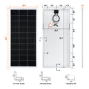 MEGA 200 — 200 Watt Solar Panel — Premier 12V Off-Grid Solar Panel for RVs Cabins, Boats — 25-Year Output Warranty — UL Certified