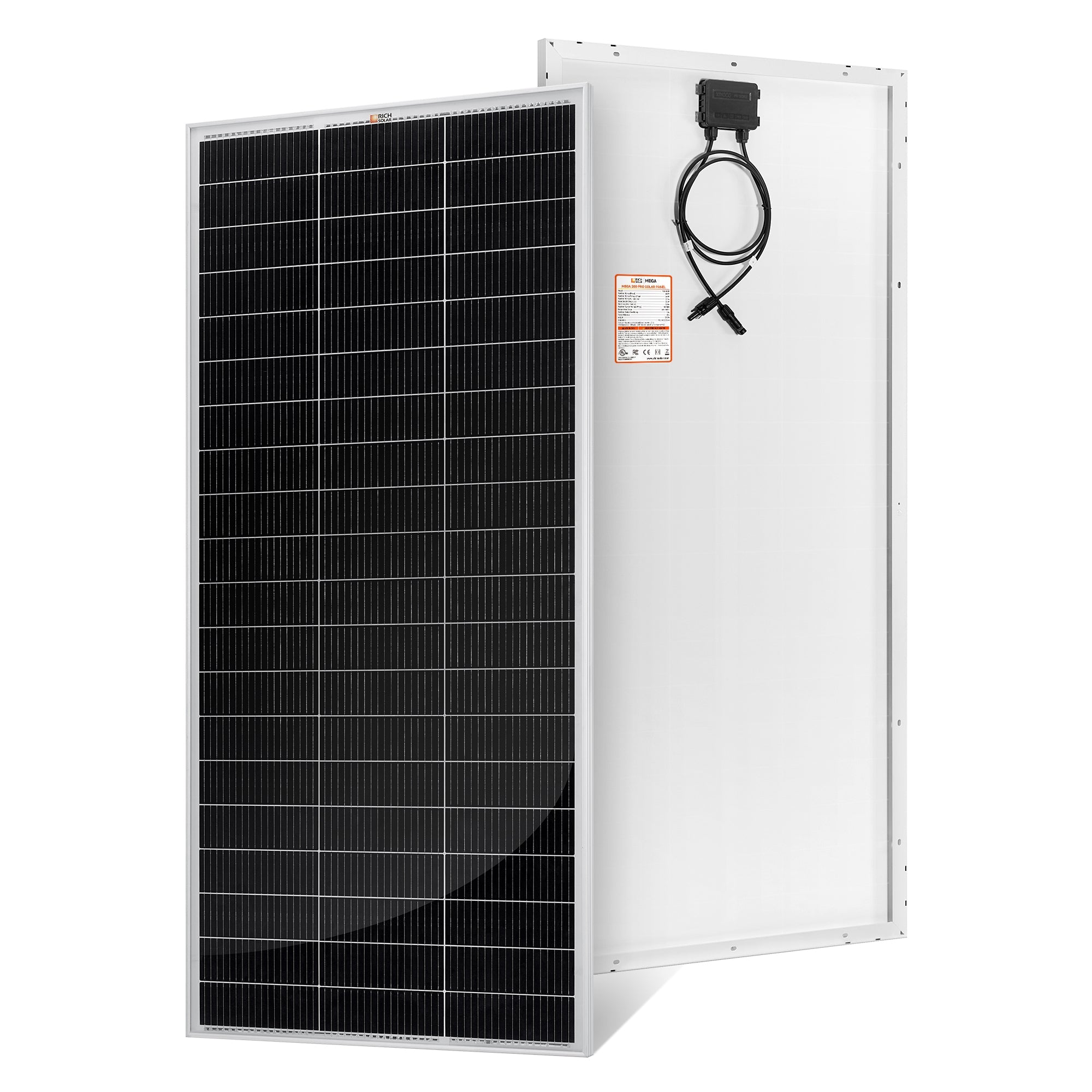 MEGA 200 MAX — 200 Watt 24 Volt Solar Panel — Premium 24V Off-Grid Solar Panel for RVs, Trailers, Cabins — 25-Year Output Warranty — UL Certified