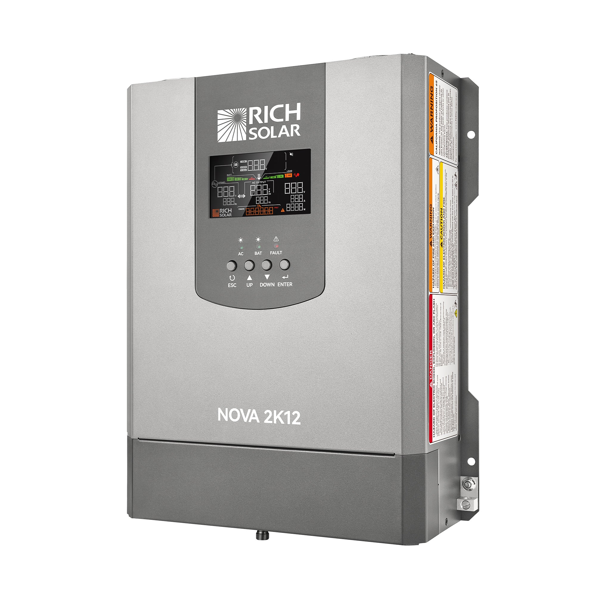 NOVA 2K12 — 2000W 12V Pure Sine Wave Inverter with Built-in Transfer Switch