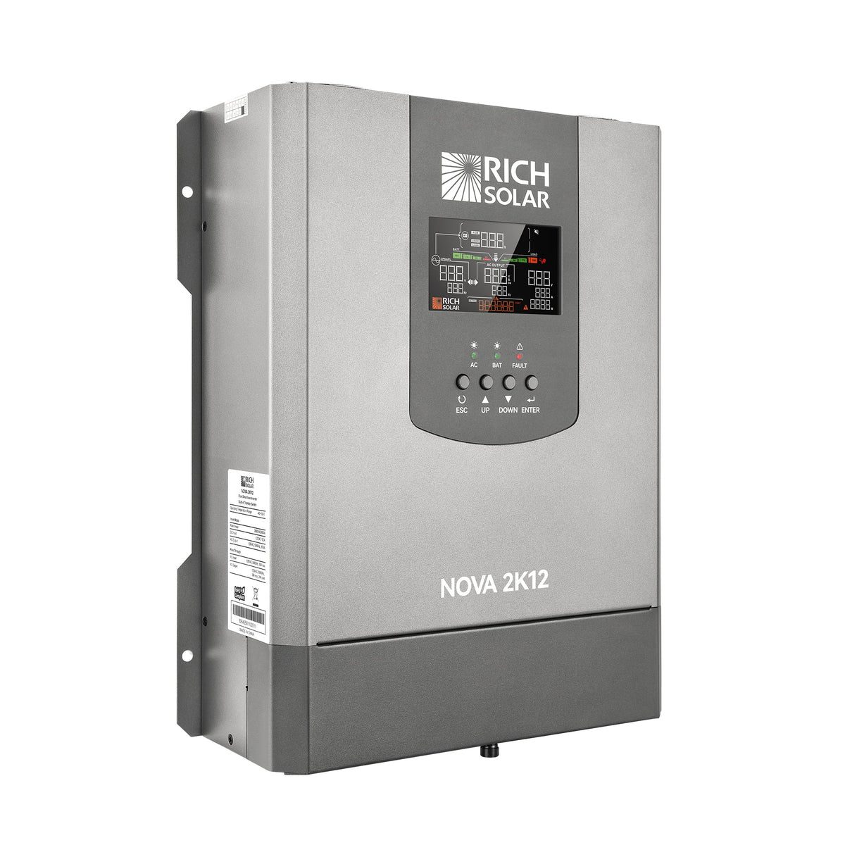 NOVA 2K12 — 2000W 12V Pure Sine Wave Inverter with Built-in Transfer Switch