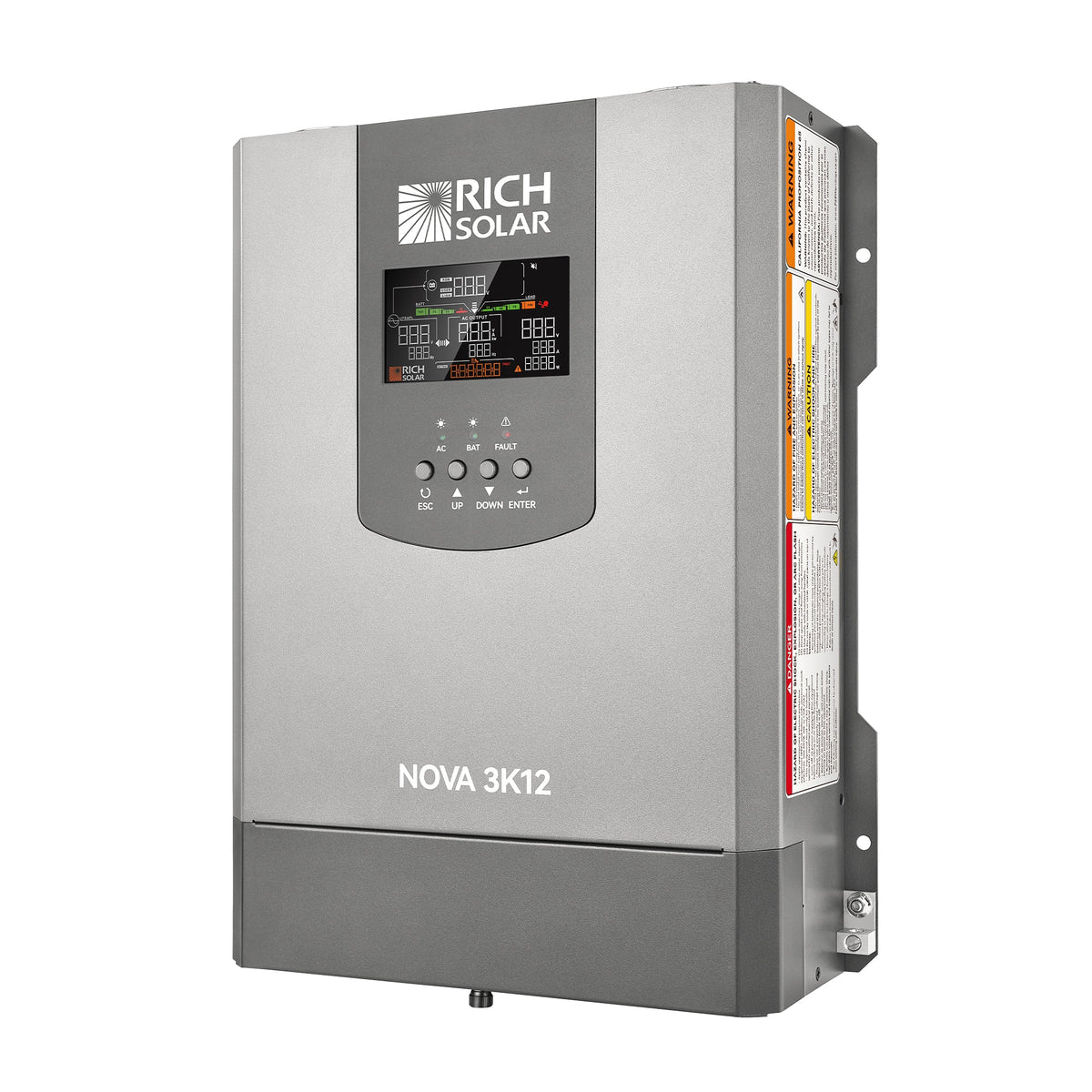 NOVA 3K12 — 3000W 12V Pure Sine Wave Inverter with Built-in Transfer Switch