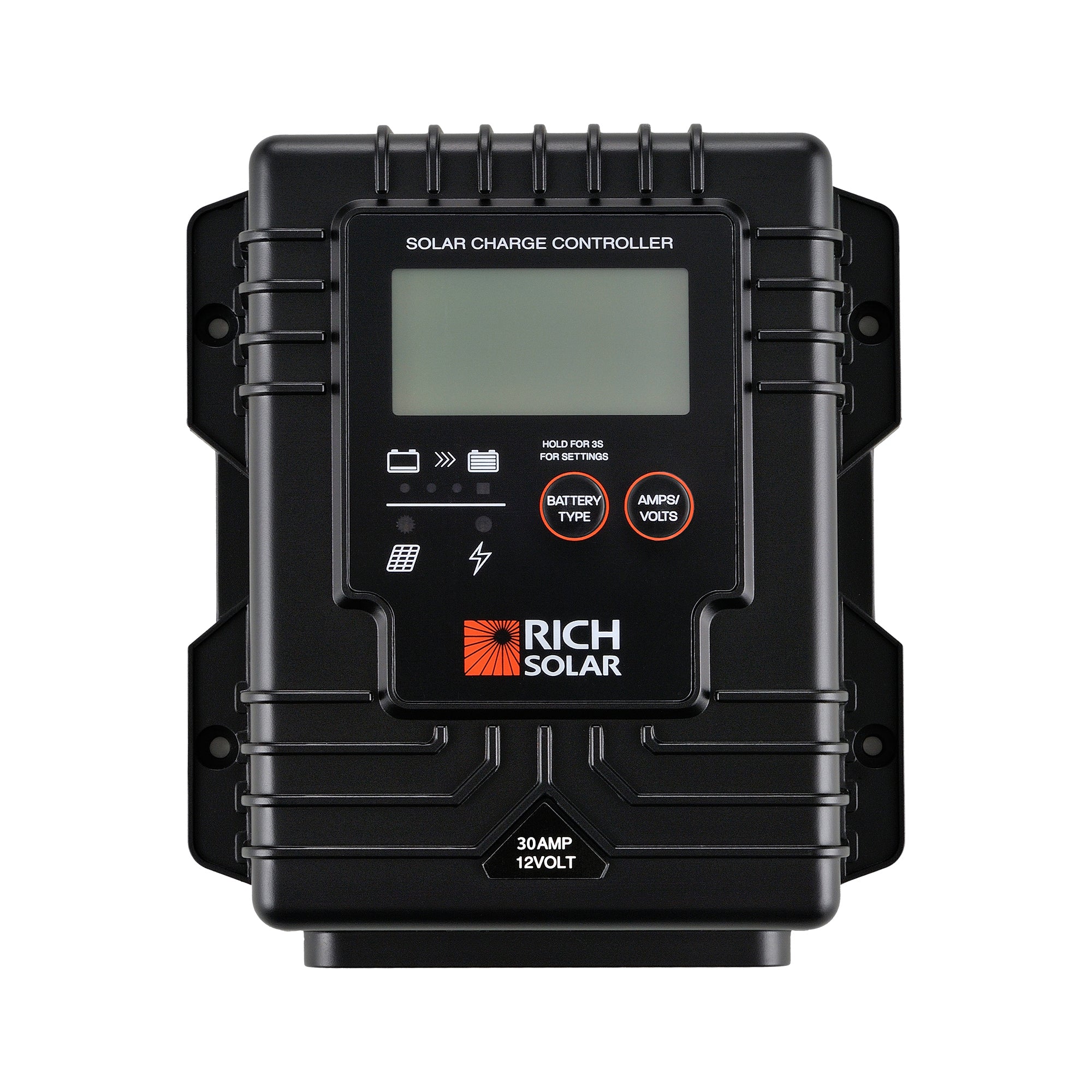 BRAVO Waterproof 30 — 30 Amp Waterproof PWM Solar Charge Controller