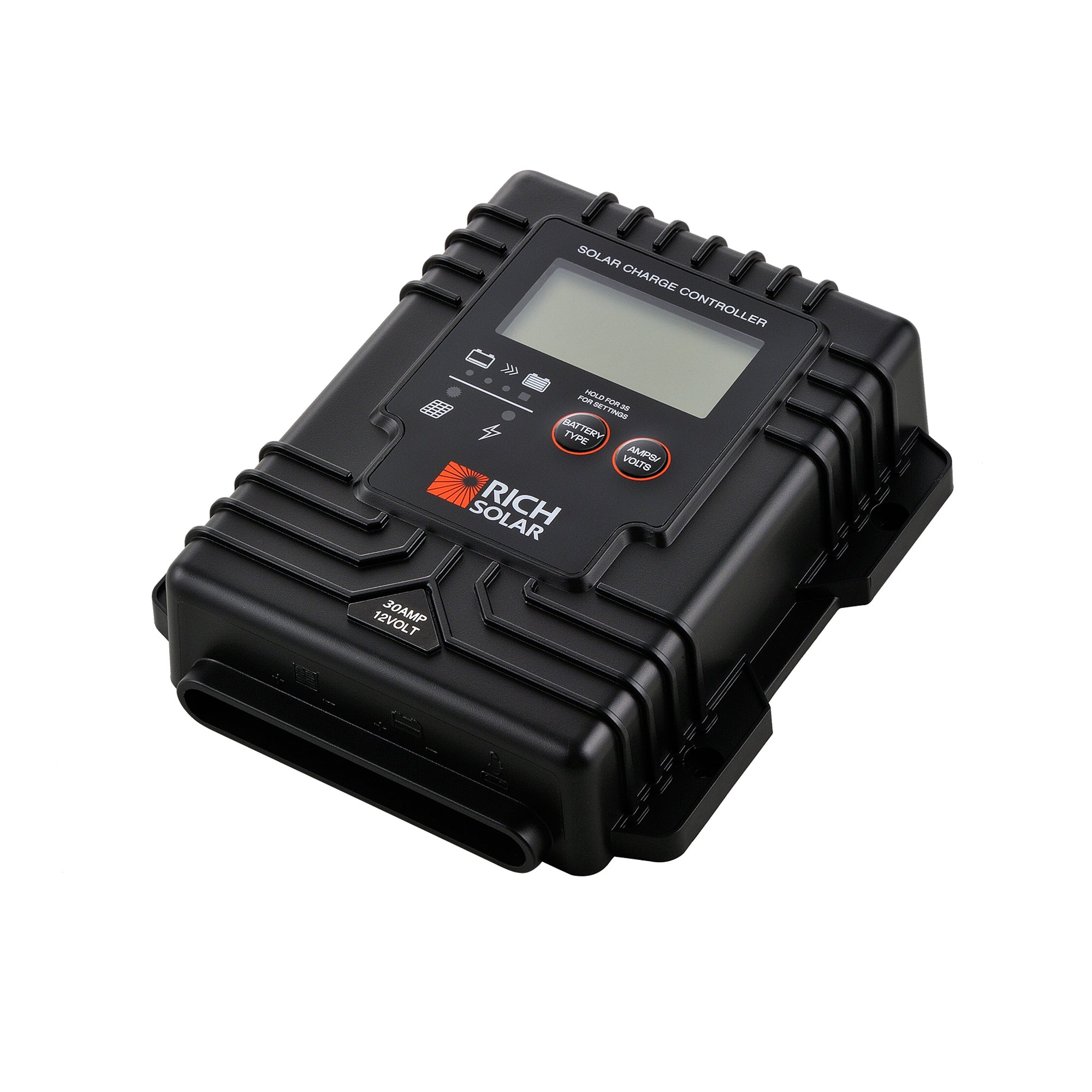 BRAVO Waterproof 30 — 30 Amp Waterproof PWM Solar Charge Controller