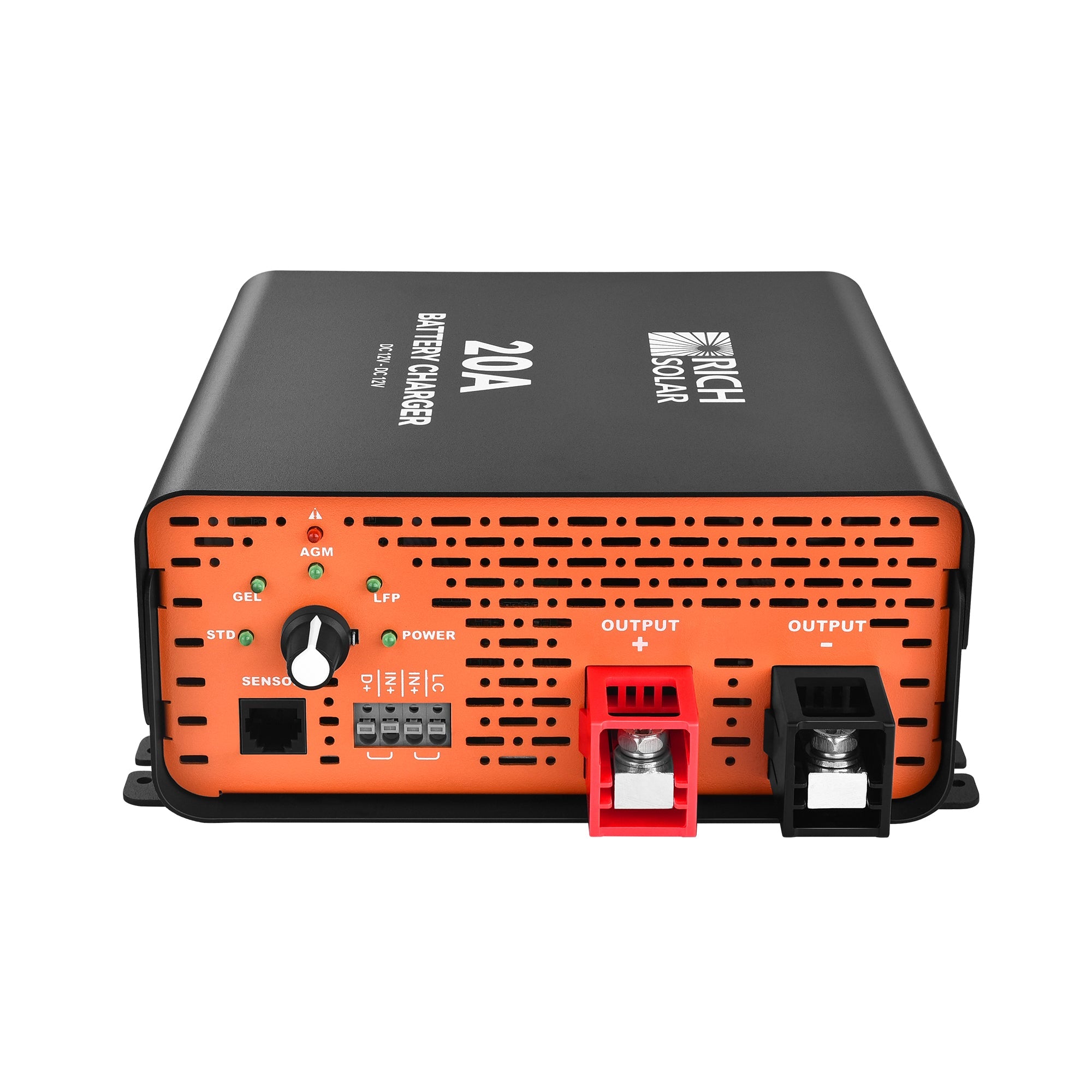 12V 20A DC to DC Battery Charger for RV, Van, Boat, Off-Grid — Lithium & Lead-Acid Batteries