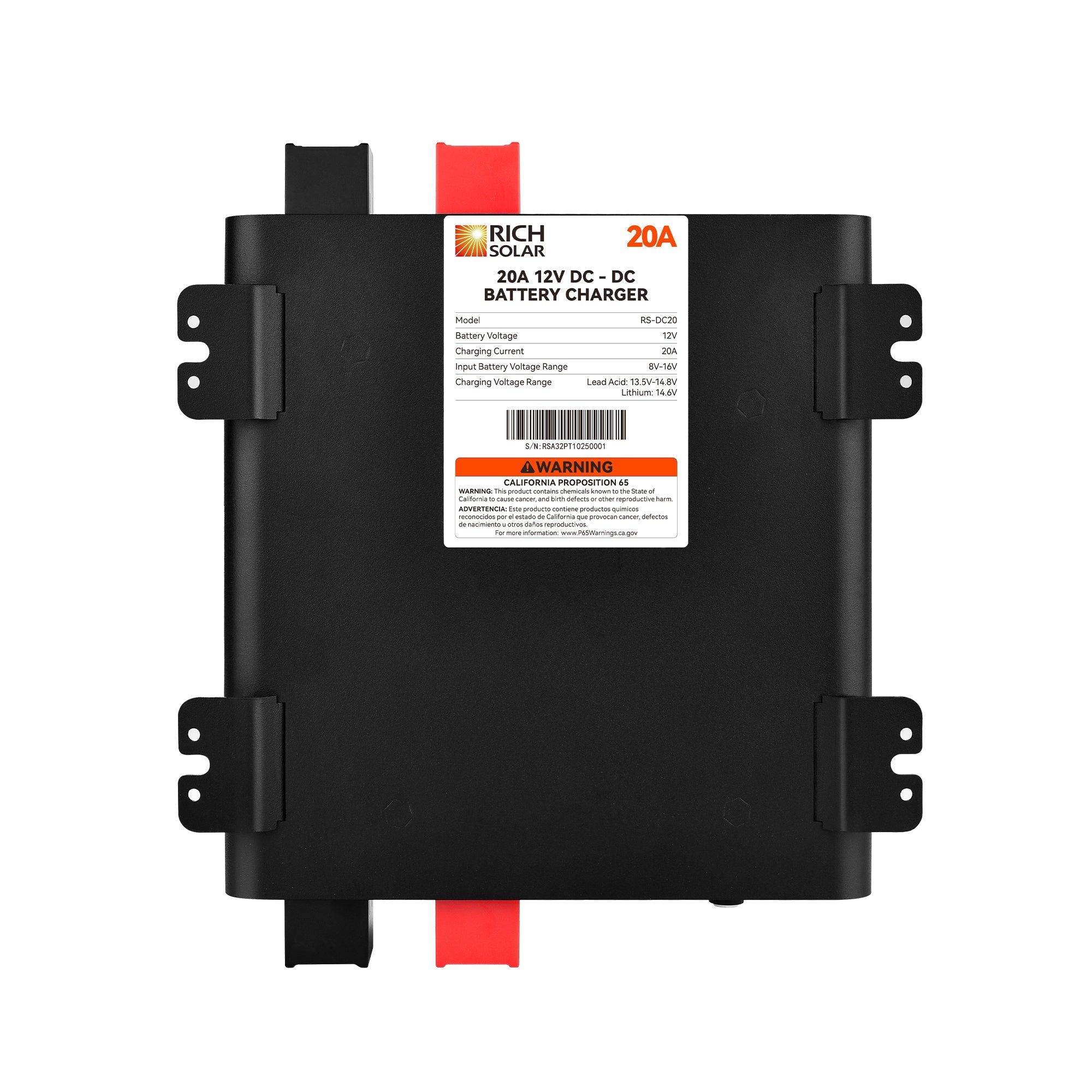 12V 20A DC to DC Battery Charger for RV, Van, Boat, Off-Grid — Lithium & Lead-Acid Batteries