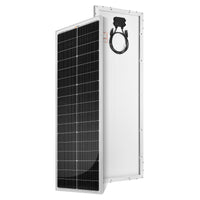 MEGA 100 SLIM — 100 Watt Slim Solar Panel — Compact 12V Off-Grid Narrow Solar Panel for Vans, Overlanders, Boats — 25-Year Output Warranty — UL Certified