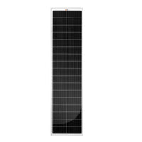 MEGA 130 SLIM — 130 Watt Slim Solar Panel — Compact 12V Narrow Panel for Vans, Campers, Boats — UL Certified