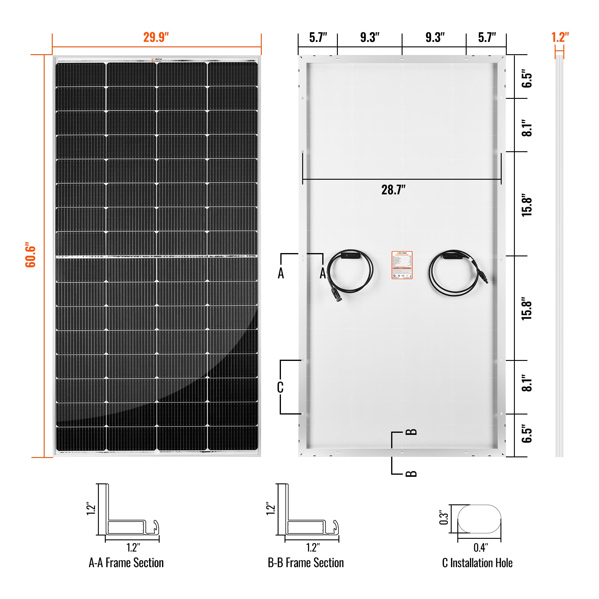 MEGA 250 — 250 Watt Solar Panel