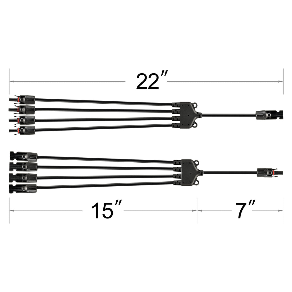 Y branch parrallel adapters 4 to 1