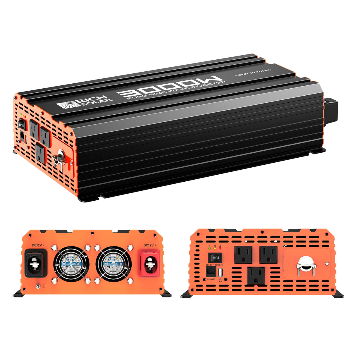 NOVA PURE 3K — 3000 Watt (3kW) 12 Volt Industrial Pure Sine Wave Inverter