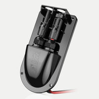 Cable Entry Plate — IP68 Waterproof Polypropylene Housing with UL 10AWG Wires and Solar Connectors — Easy to Install