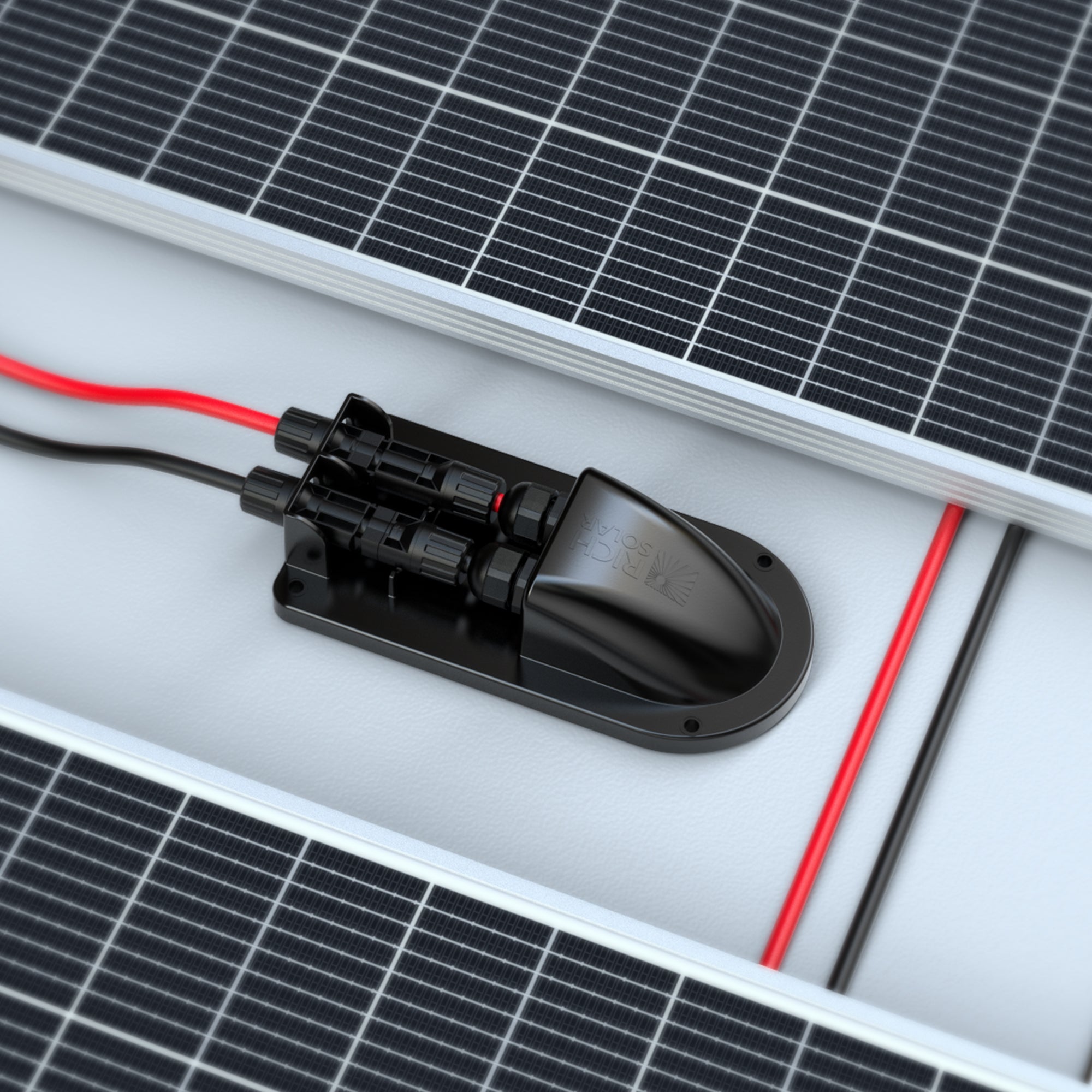 Cable Entry Plate — IP68 Waterproof Polypropylene Housing with UL 10AWG Wires and Solar Connectors — Easy to Install